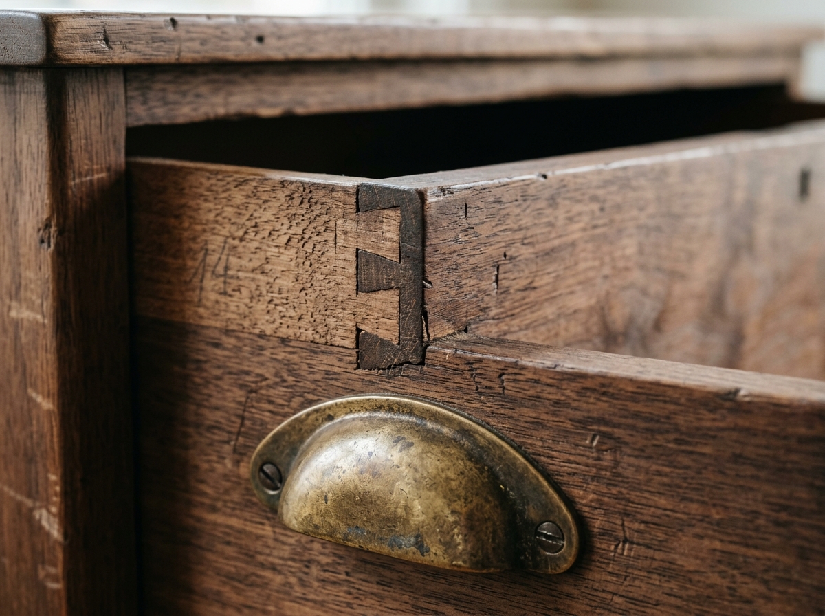 Hand-cut Dovetail Joinery & Antique Brass Hardware